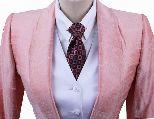 Custom Day Coat Coral Silk