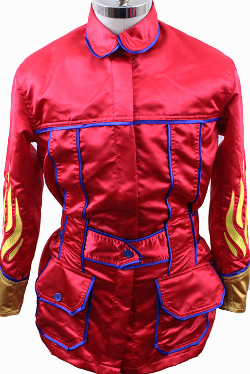 Road Silks Becker Brothers Red, Blue and Yellow Piping