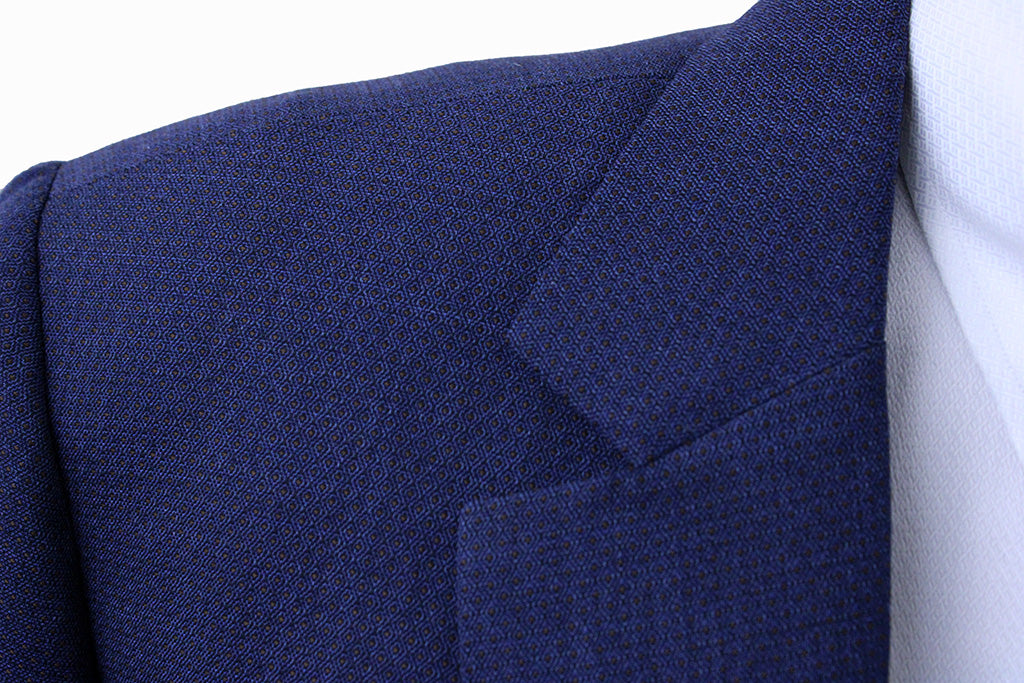 Day Suit Issued By Ellie May Navy and Bronze Dot