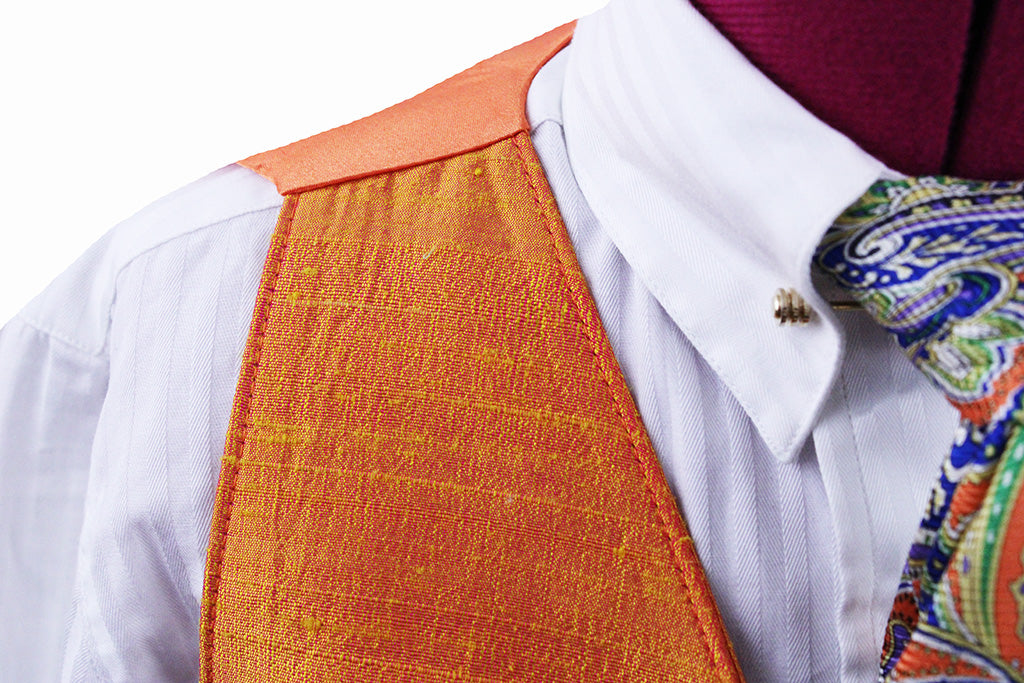 Vest Custom Orange Silk