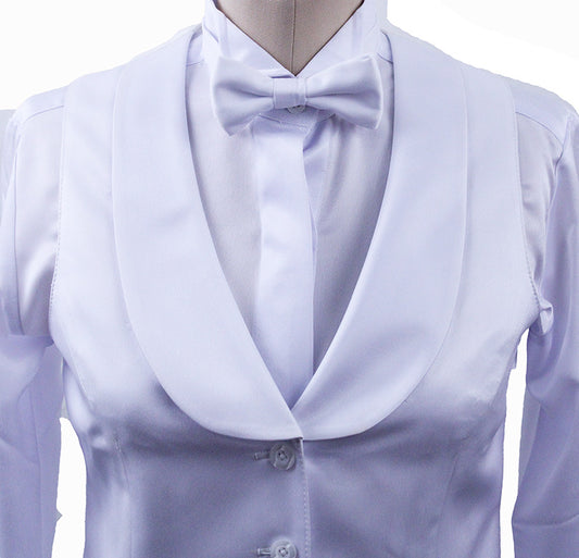 Brand New! Issued By Ellie May White Satin Formal Set 41