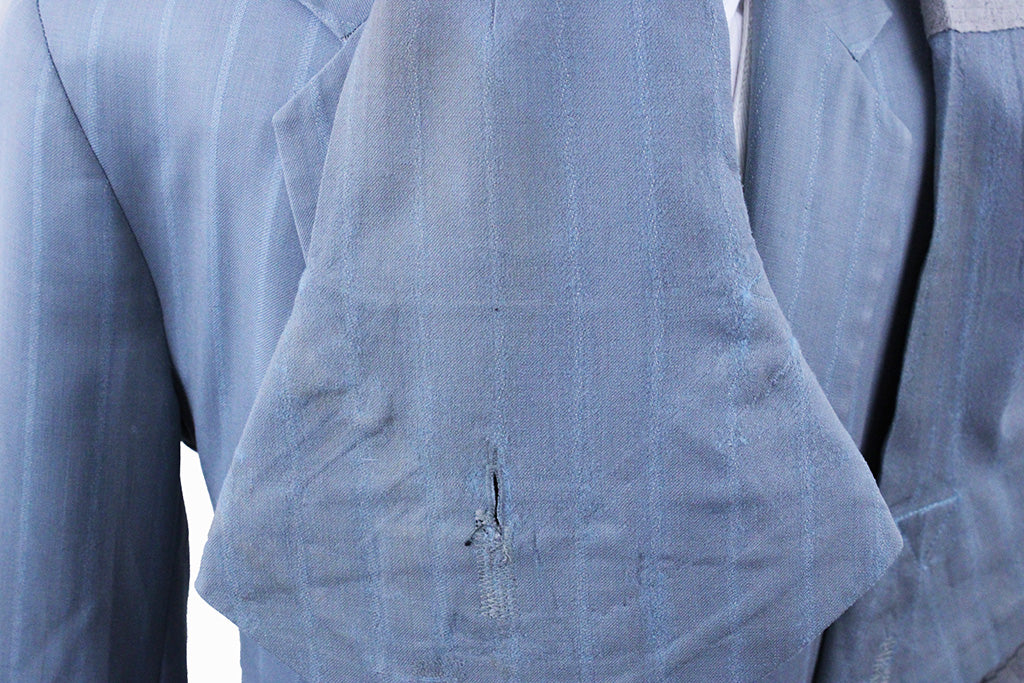 Day Suit Carl Meyers Light Blue Ribbon Pinstripe