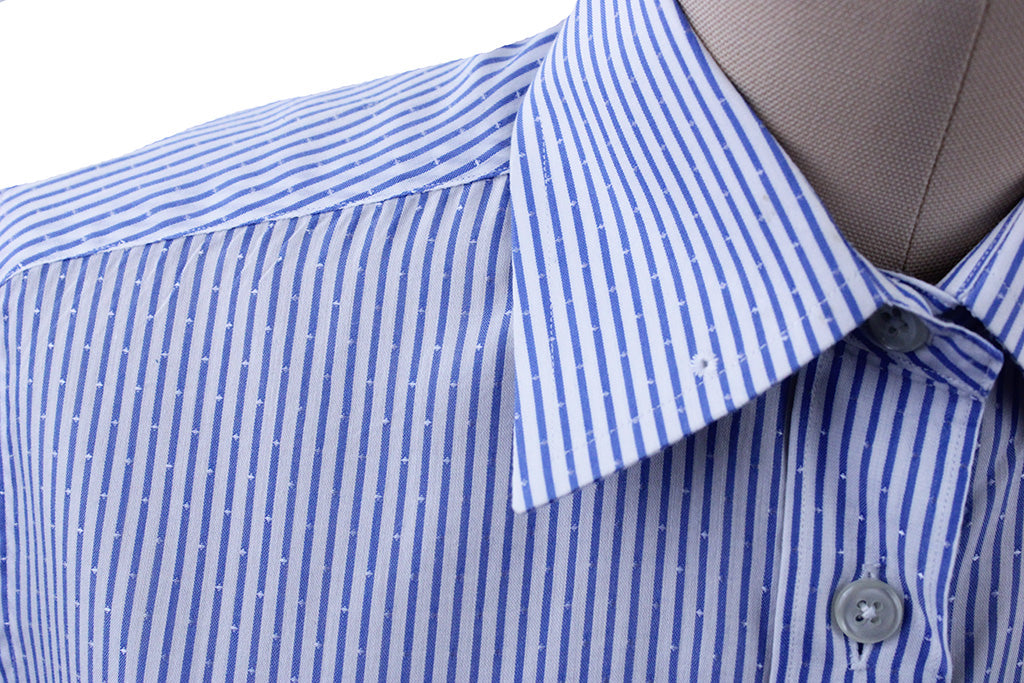Shirt LeCheval White and Blue Stripe