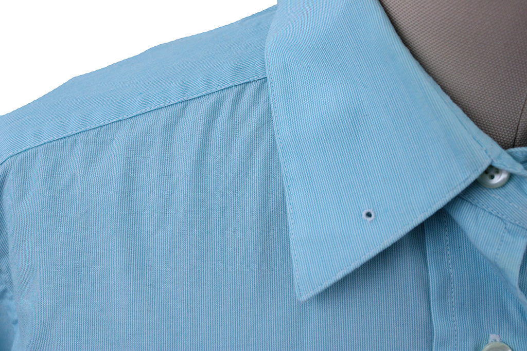 Shirt Becker Brothers Aqua Thin Pinstripe