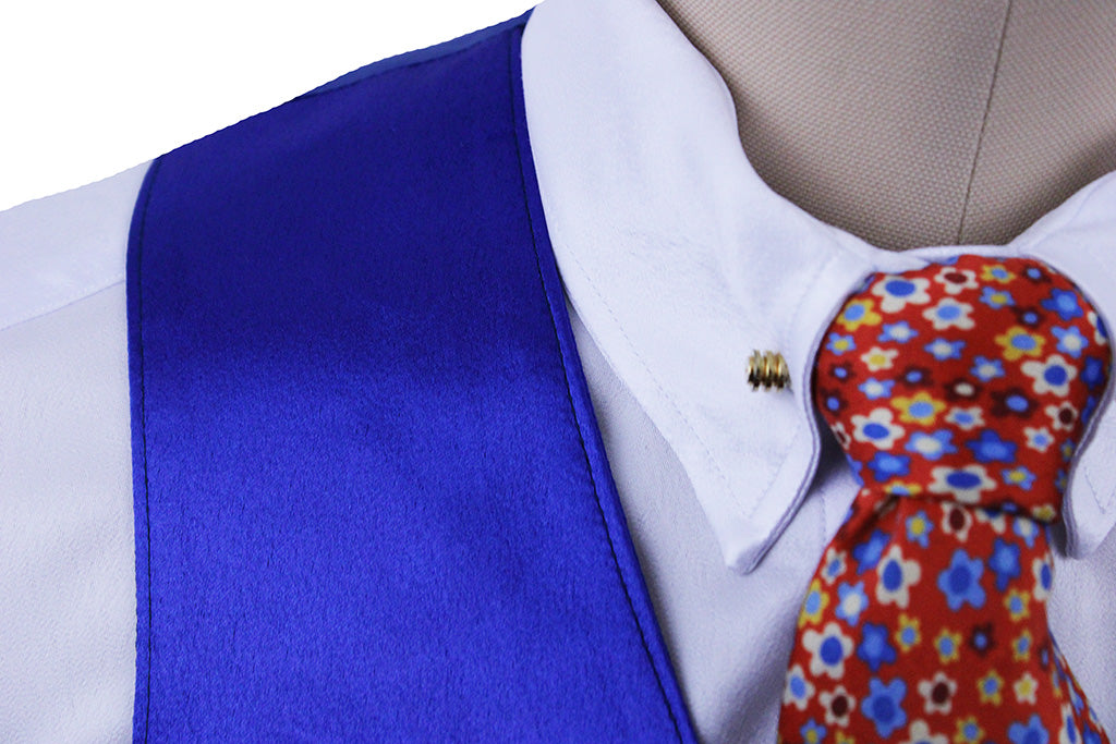 BRAND NEW! Becker Brothers Royal Blue Satin Vest