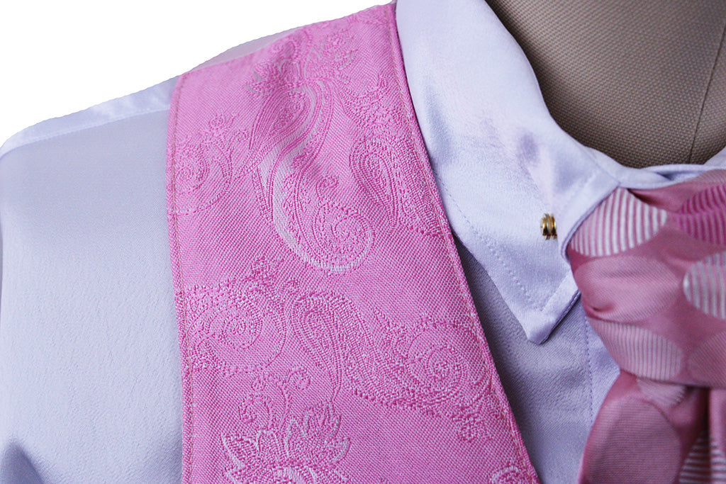 BRAND NEW! Becker Brothers Bright Pink Paisley Vest