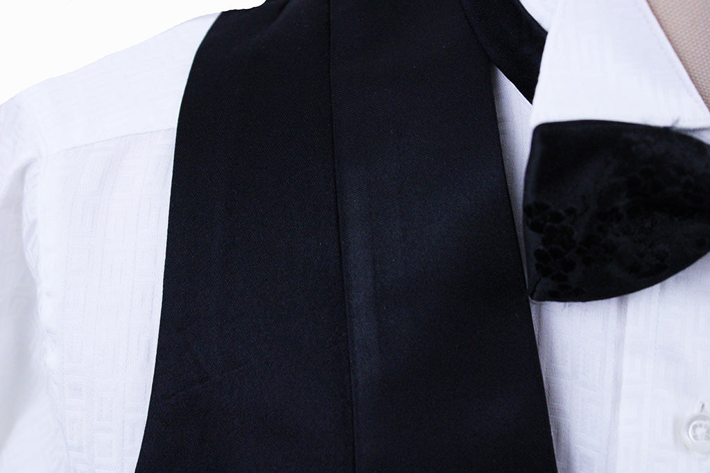 Formal Vest Carl Meyers Black Satin