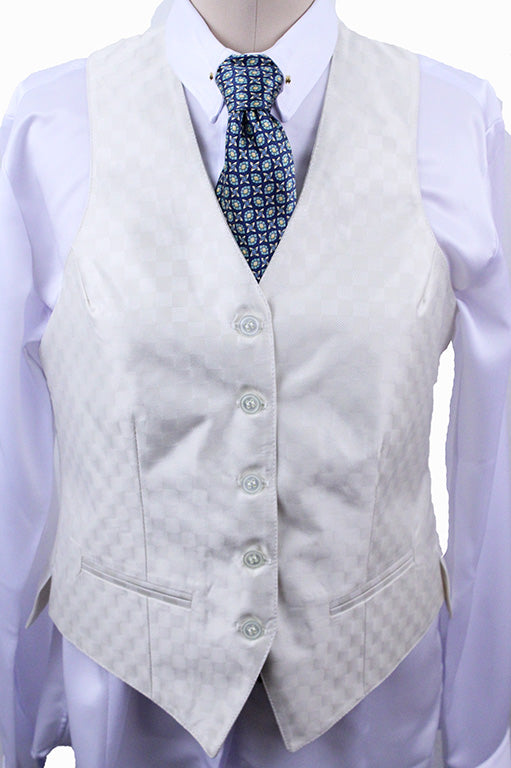 BRAND NEW! Becker Brothers Ivory Shadow Square Vest