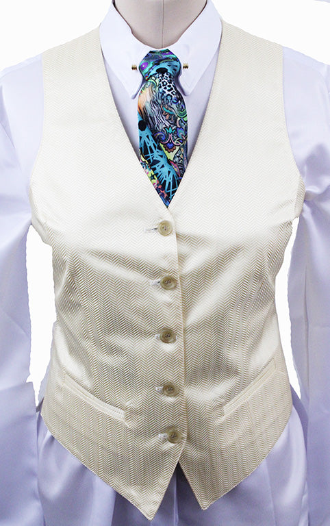 BRAND NEW! Becker Brothers Yellow Herringbone Vest