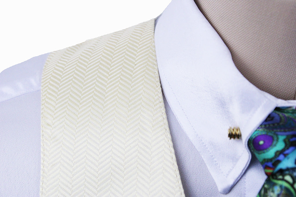 BRAND NEW! Becker Brothers Yellow Herringbone Vest