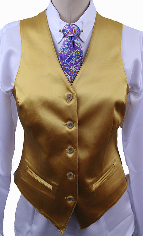BRAND NEW! Becker Brothers Marigold Satin Vest