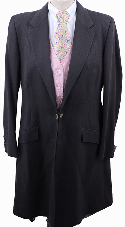 Day Suit Chavez Brown and White Pindot with Extra Fabric
