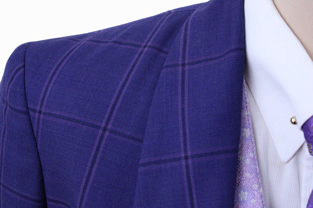 Day Coat Issued By Ellie May Purple with Lavender Windowpane