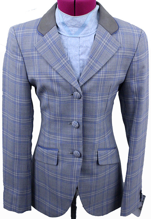 Hunt Coat Aldens Customs Light Grey and Blue Windowpane