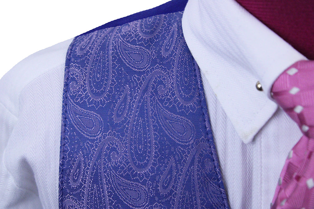 Vest Issued By Ellie May Blue and Pink Paisley