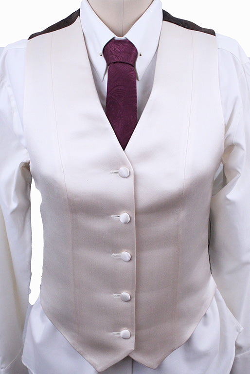 BRAND NEW! Chavez Cream Satin Vest