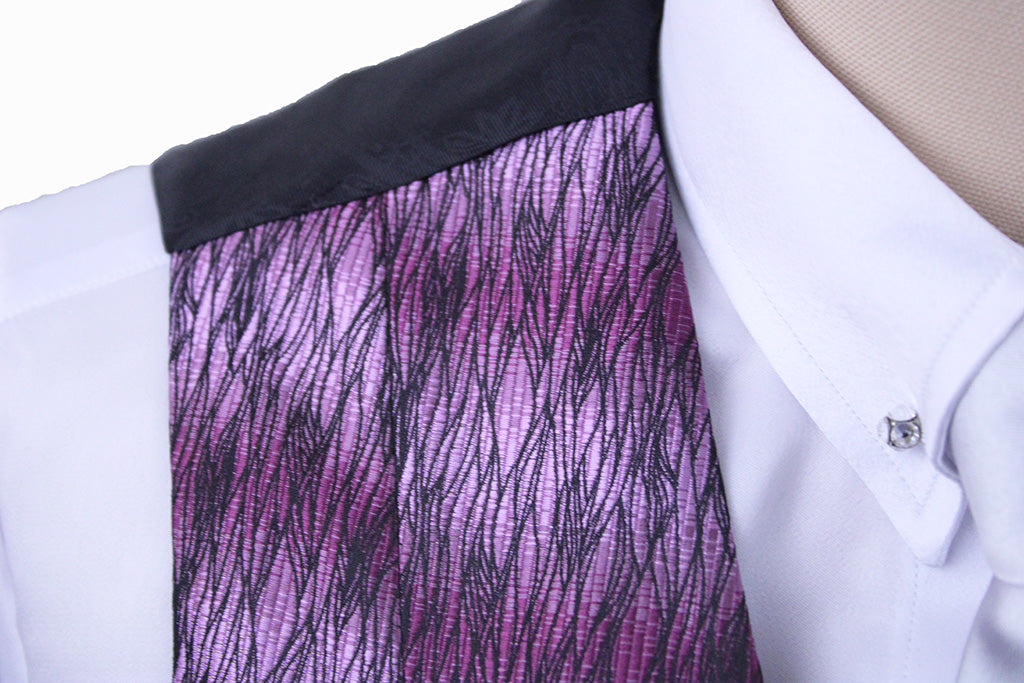 BRAND NEW! Chavez Pink and Black Vine Brocade