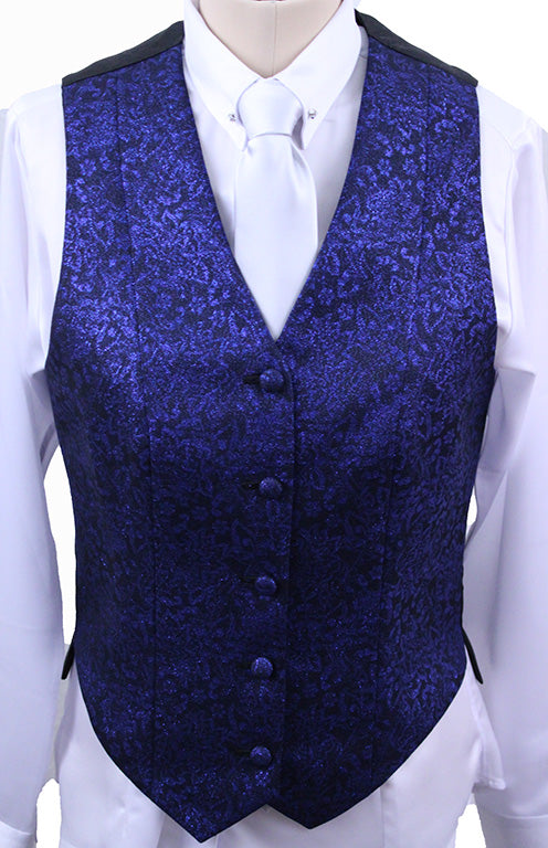 BRAND NEW! Chavez Sapphire and Black Metallic Vest