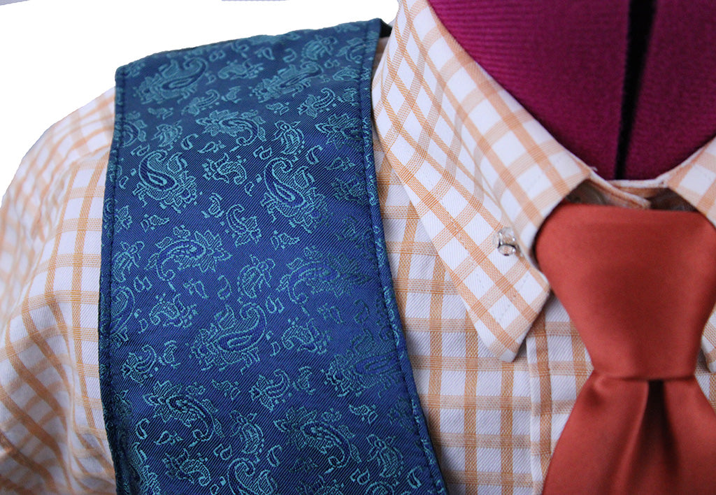 Vest Show Season Teal Floral Brocade Sheen
