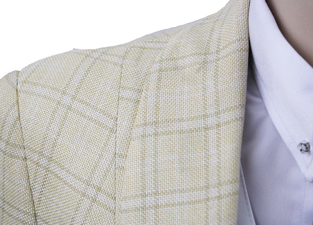 Day Coat Chavez Yellow with Gold Windowpane