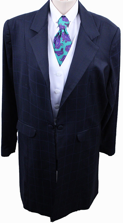 Day Suit Scintilla Navy with Blue Windowpane