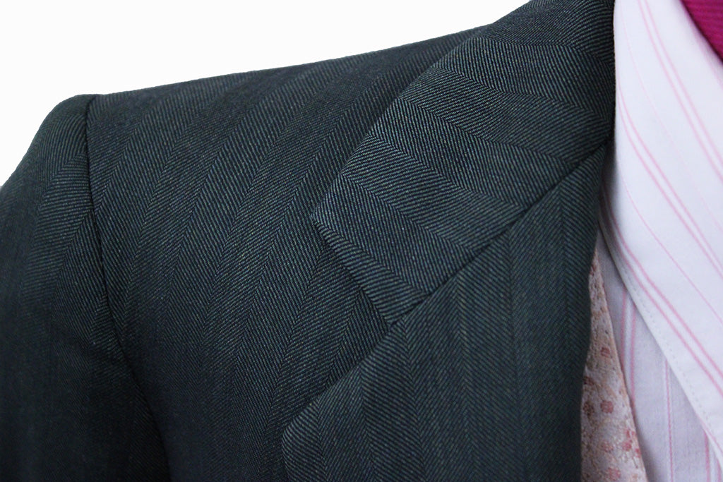 Day Suit Becker Brothers Hunter Green Herringbone