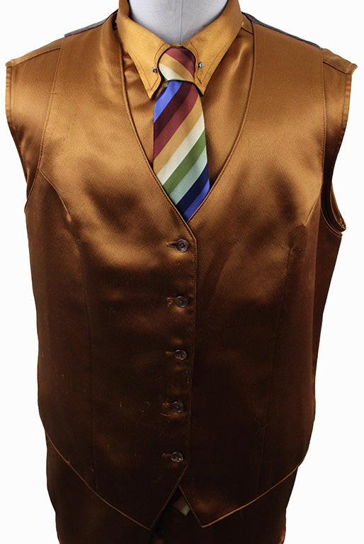 Vest and Shirt Combination Show Season Copper Satin