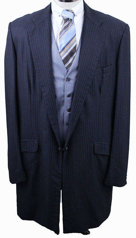 Men's Suit Becker Brothers Charcoal Thin Shadow Stripe