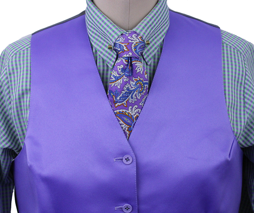 Vest Frierson Purple Satin