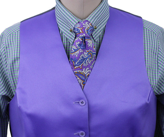 Vest Frierson Purple Satin