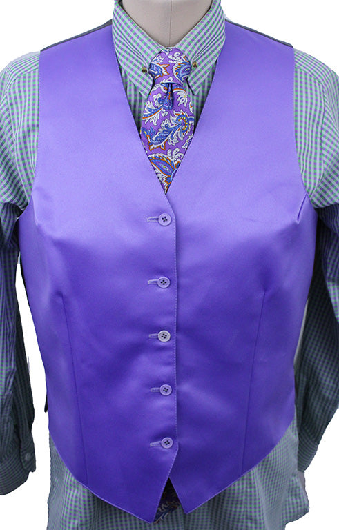 Vest Frierson Purple Satin
