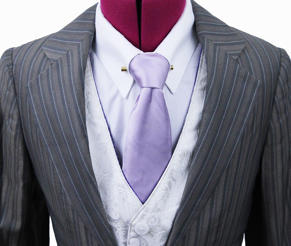 Day Suit DeRegnaucourt Taupe and Cream Shadow Stripe