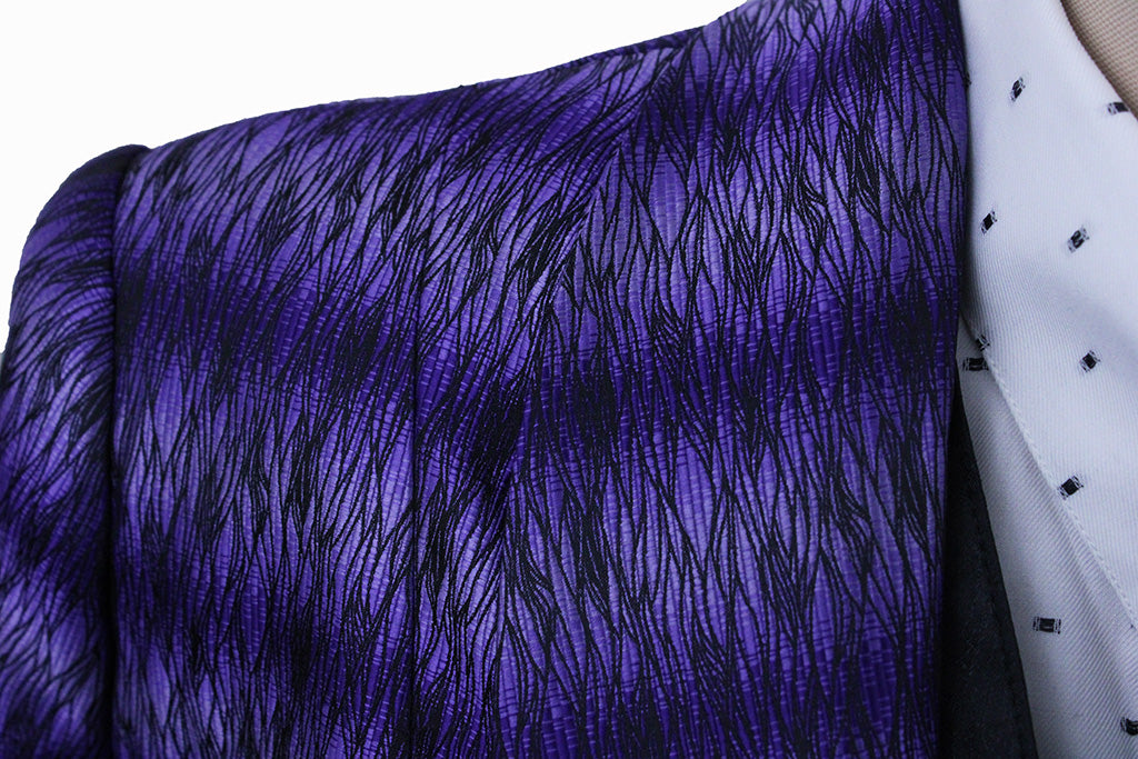 Day Coat Scintilla Purple and Black Wave