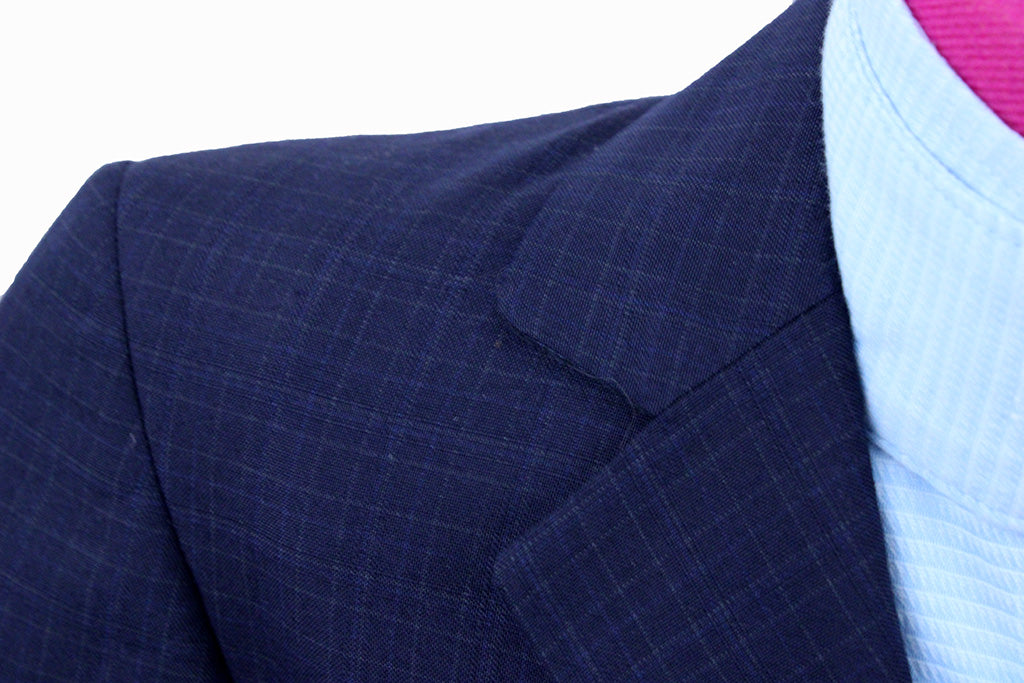 Youth Hunt Coat Navy Windowpane