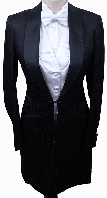 Formal Show Season Black Sheen Shadow Stripe
