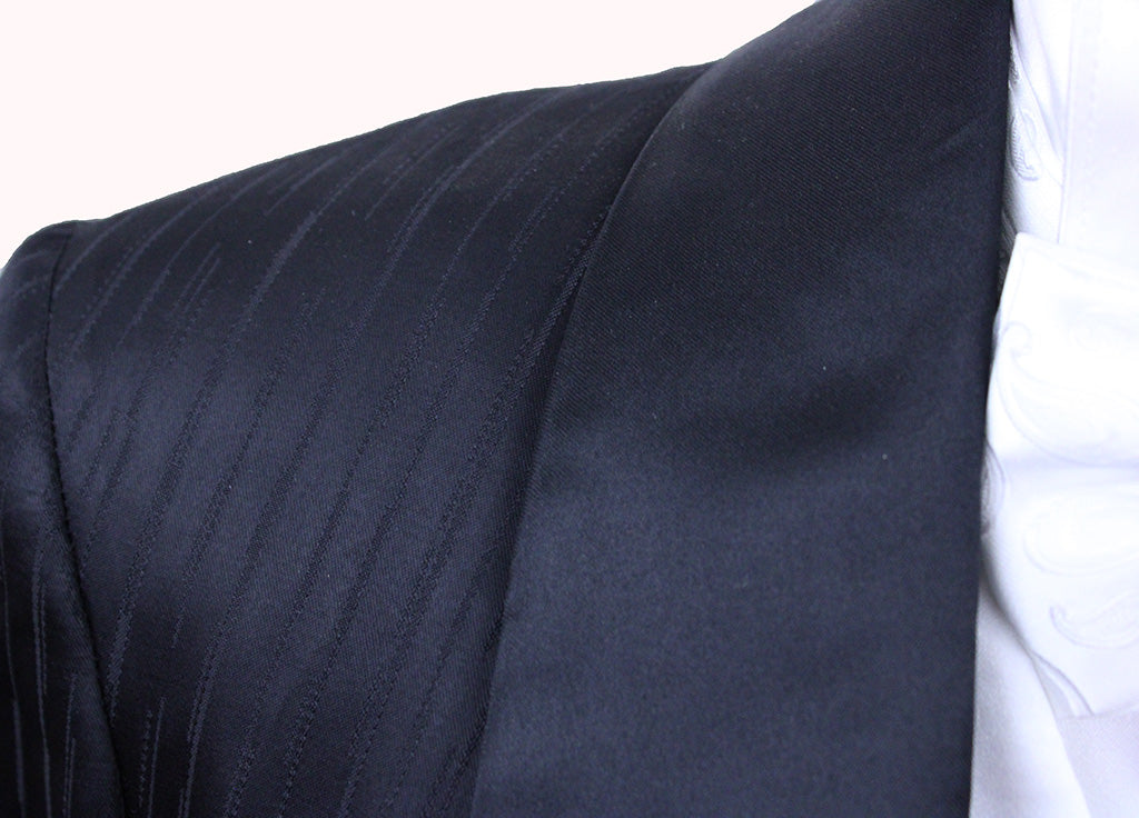 Formal Show Season Black Sheen Shadow Stripe