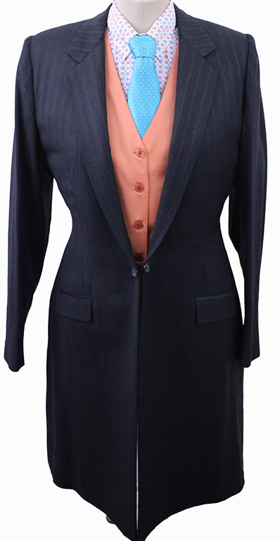 Day Suit Becker Brothers Charcoal and Copper Shadow Stripe with TWO JODS