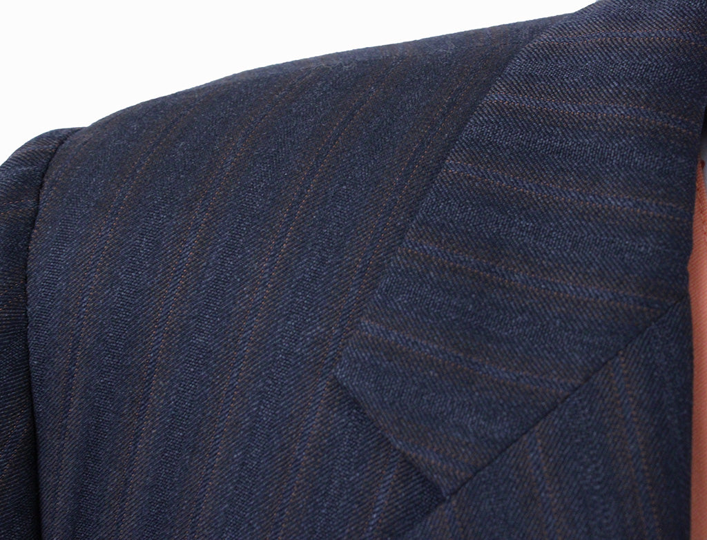 Day Suit Becker Brothers Charcoal and Copper Shadow Stripe with TWO JODS