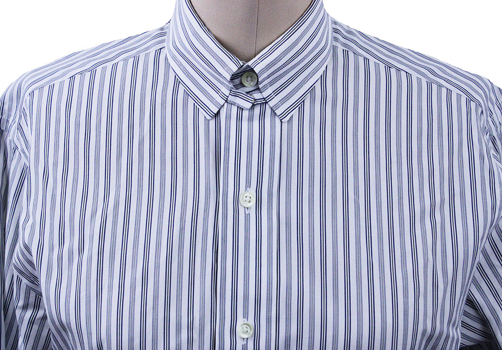 Shirt Carl Meyers White with Black Pinstripe