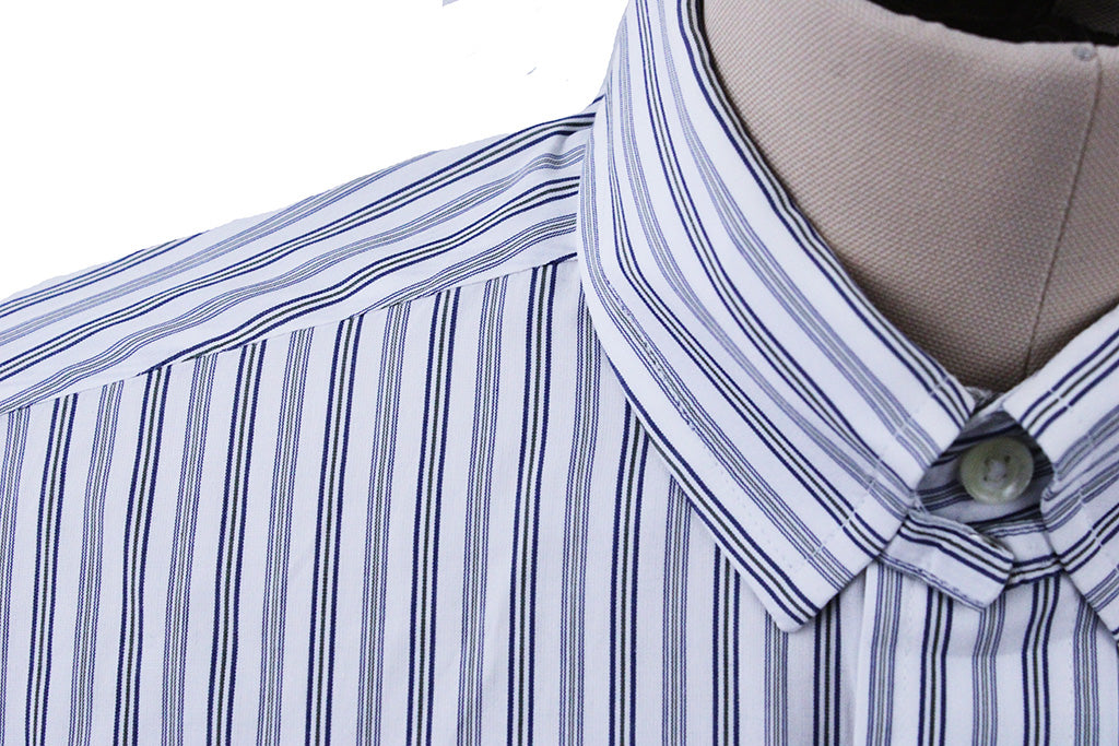Shirt Carl Meyers White with Black Pinstripe