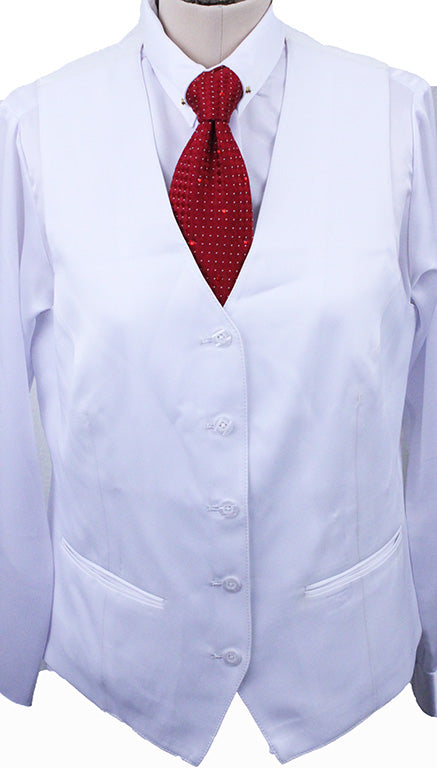 Issued By Ellie May White Satin Vest 34