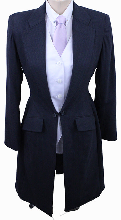 Day Suit Sophistigated Fashions Navy Pinstripe