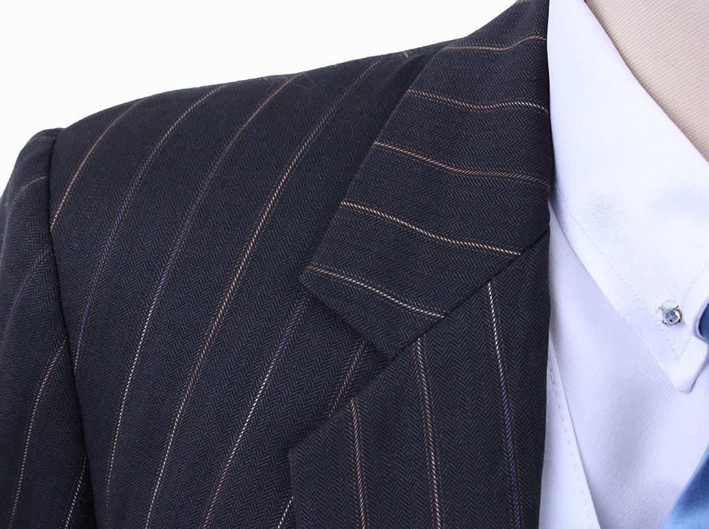 Day Suit Becker Brothers Brown with Fire Pinstripe