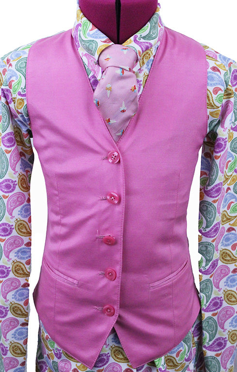 Vest Issued By Ellie May Pink Sateen
