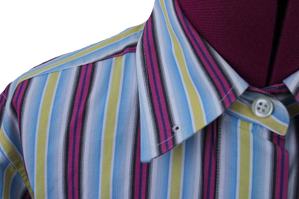 Shirt DeRegnaucourt Pink, Blue, Yellow Stripe