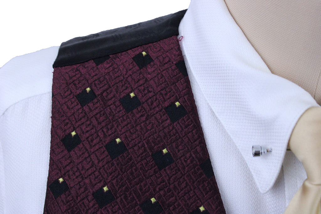 Vest Marsha DeArriaga Merlot with Black Diamond Brocade