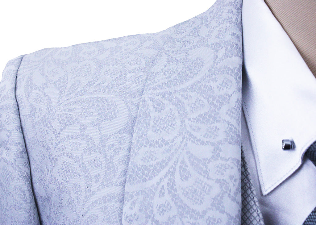 BRAND NEW! Becker Brothers Silver Paisley Brocade
