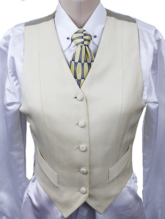 Vest Chavez Yellow Herringbone