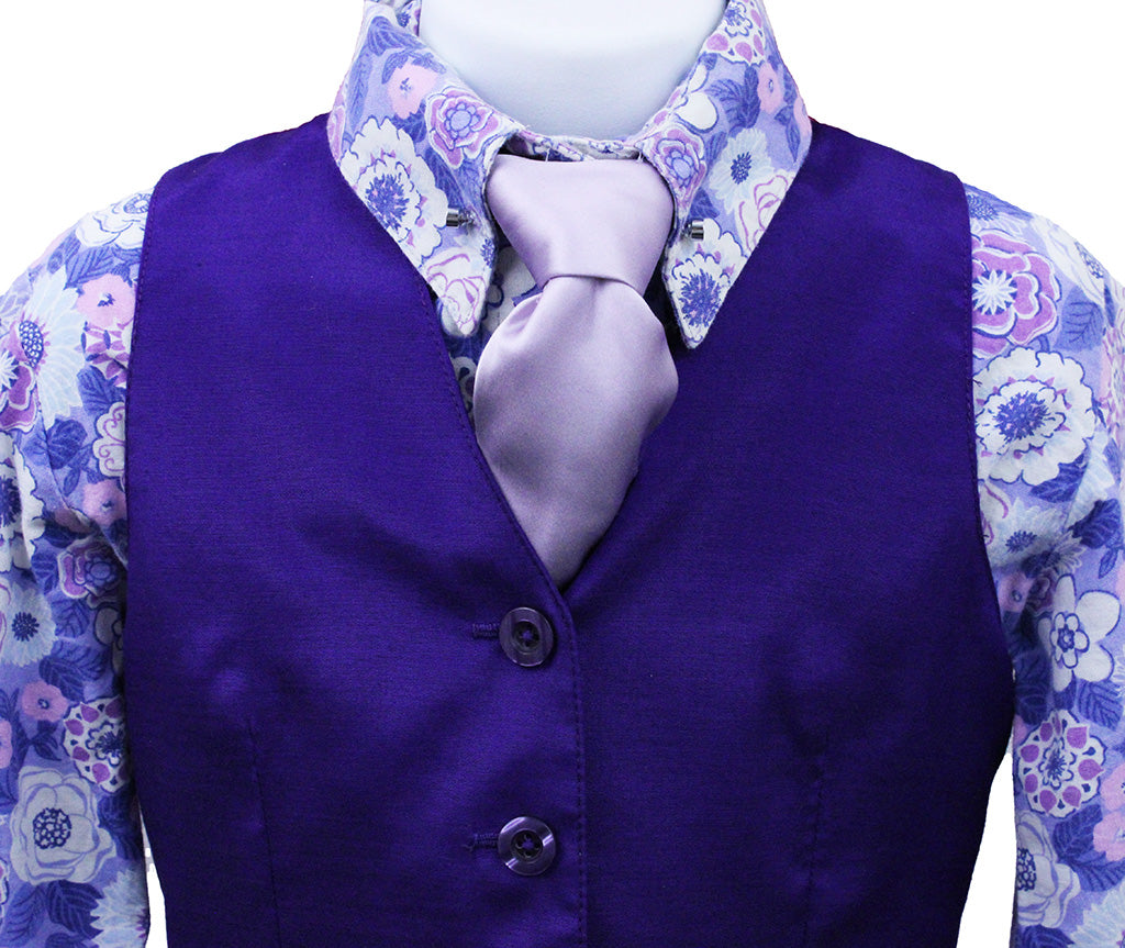 Vest Issued By Ellie May Purple Sateen