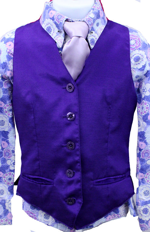 Vest Issued By Ellie May Purple Sateen